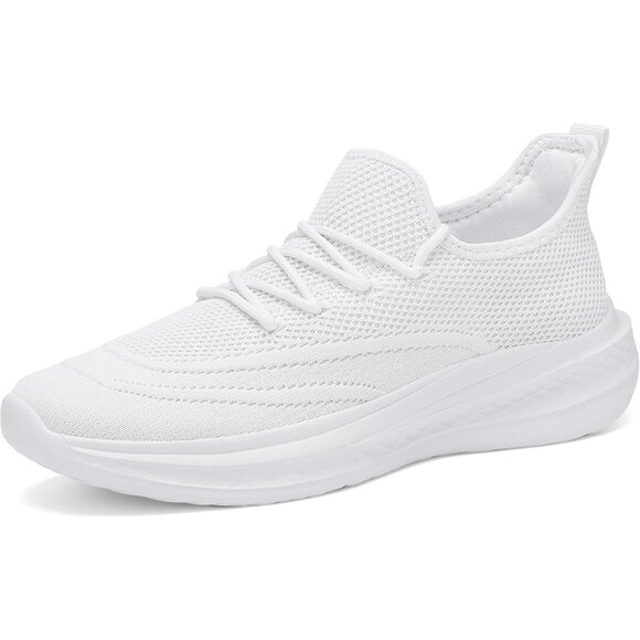 ⚡Men White Fashion Mesh Non Slip Lightweight Workout Breathable Gym Sneakers - Picture 1 of 6
